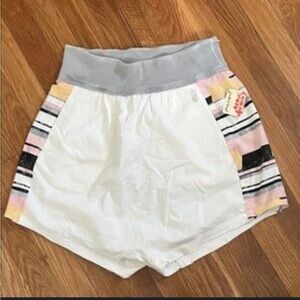 Free People Women's Athletic Shorts - White, Gray, Pink, Black